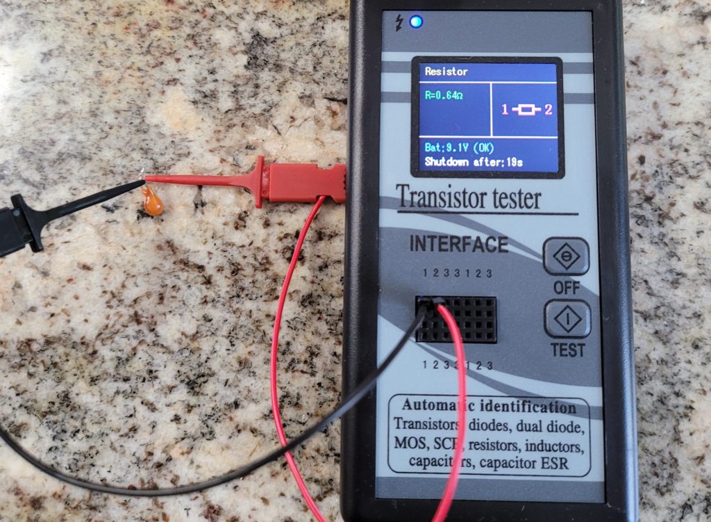 Diagnosing open capacitor